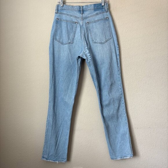Abercrombie & Fitch The 90s Straight Leg Ultra High Rise Split Hem Jeans 10 Long - Picture 8 of 11